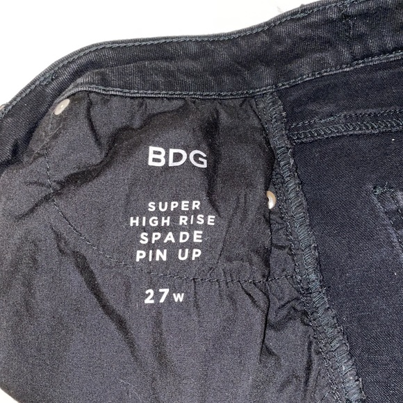 BDG Super High Rise Black Short - Picture 4 of 4